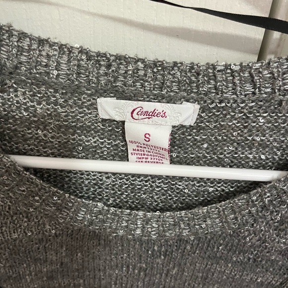 Gray sweater with sequins - Picture 2 of 2